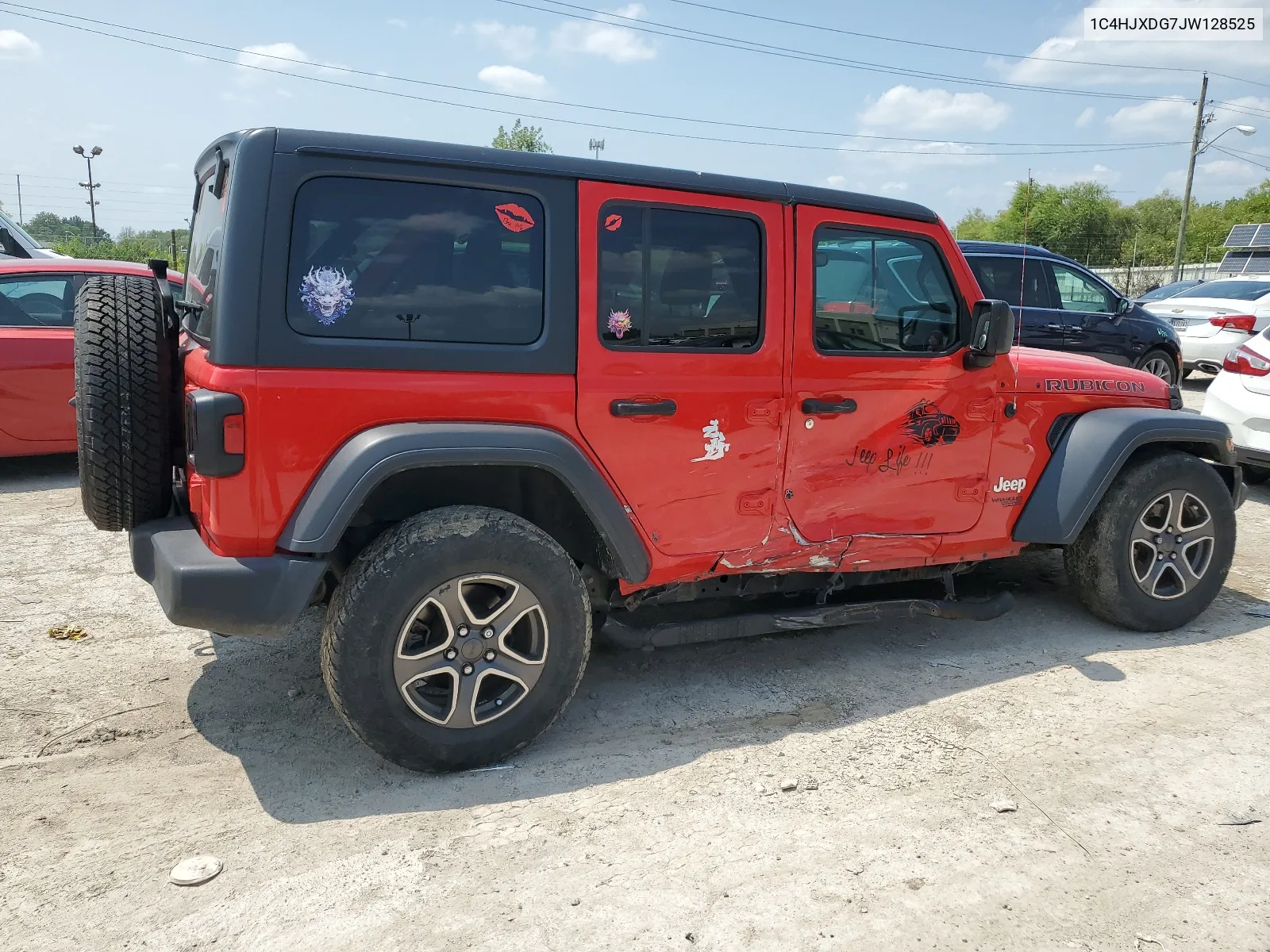 2018 Jeep Wrangler Unlimited Sport VIN: 1C4HJXDG7JW128525 Lot: 64927744