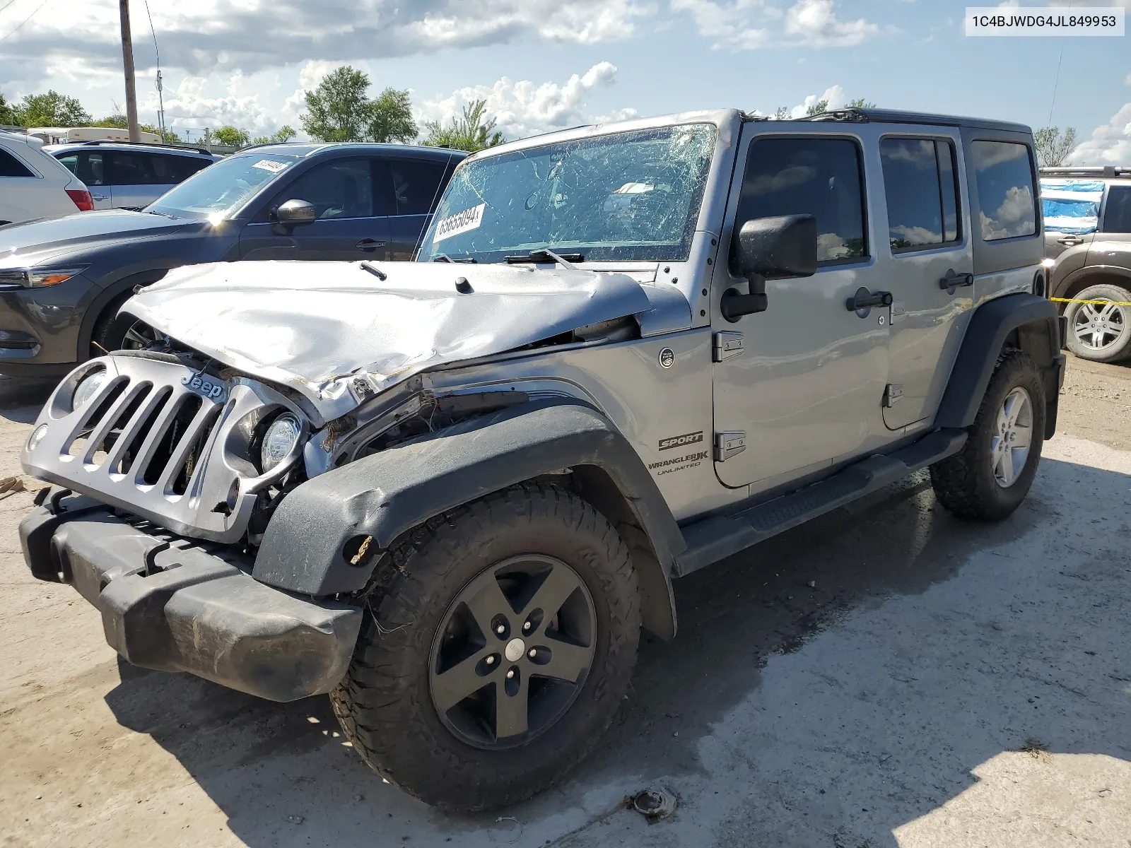 2018 Jeep Wrangler Unlimited Sport VIN: 1C4BJWDG4JL849953 Lot: 65655094