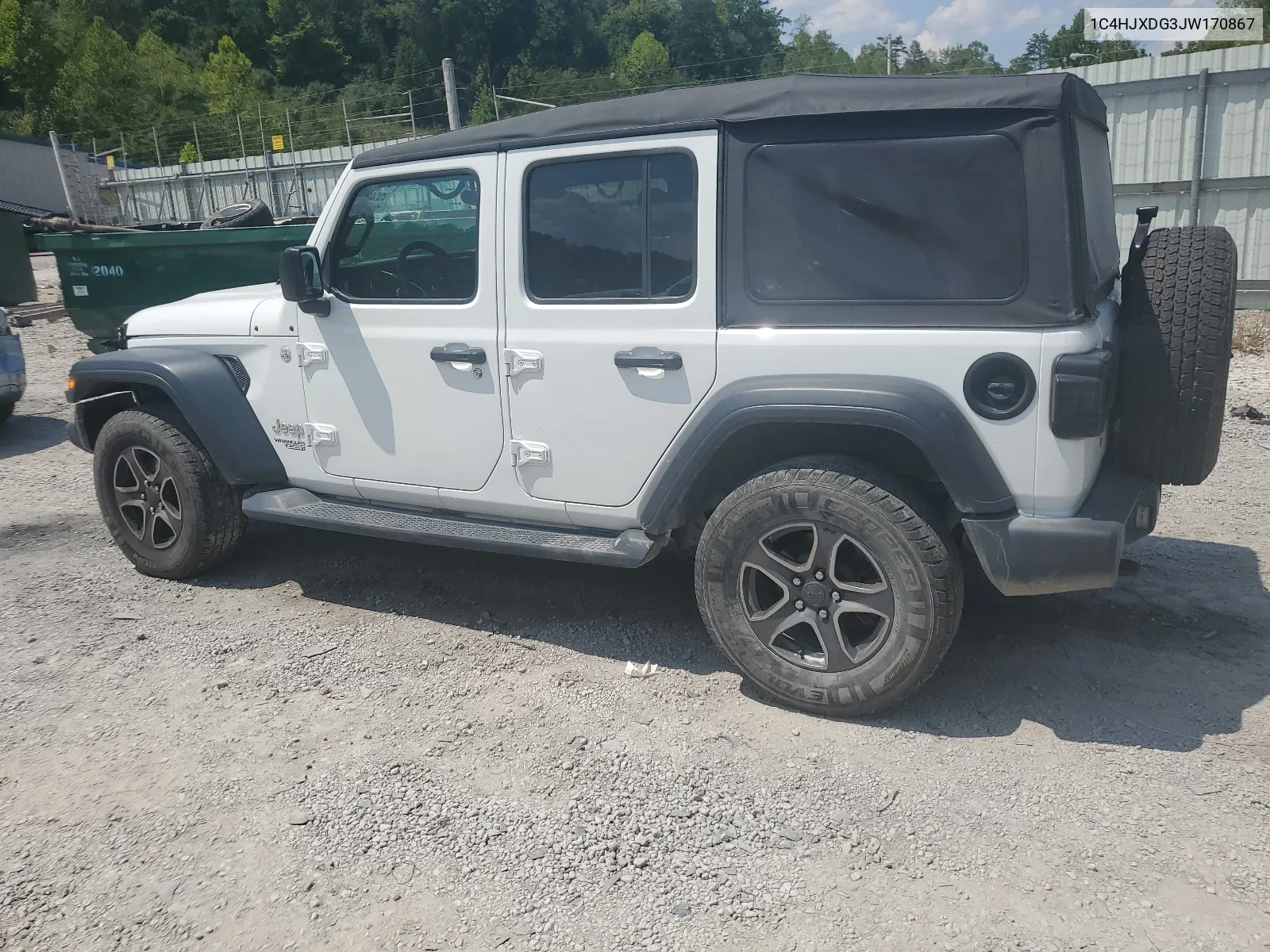 2018 Jeep Wrangler Unlimited Sport VIN: 1C4HJXDG3JW170867 Lot: 66499444