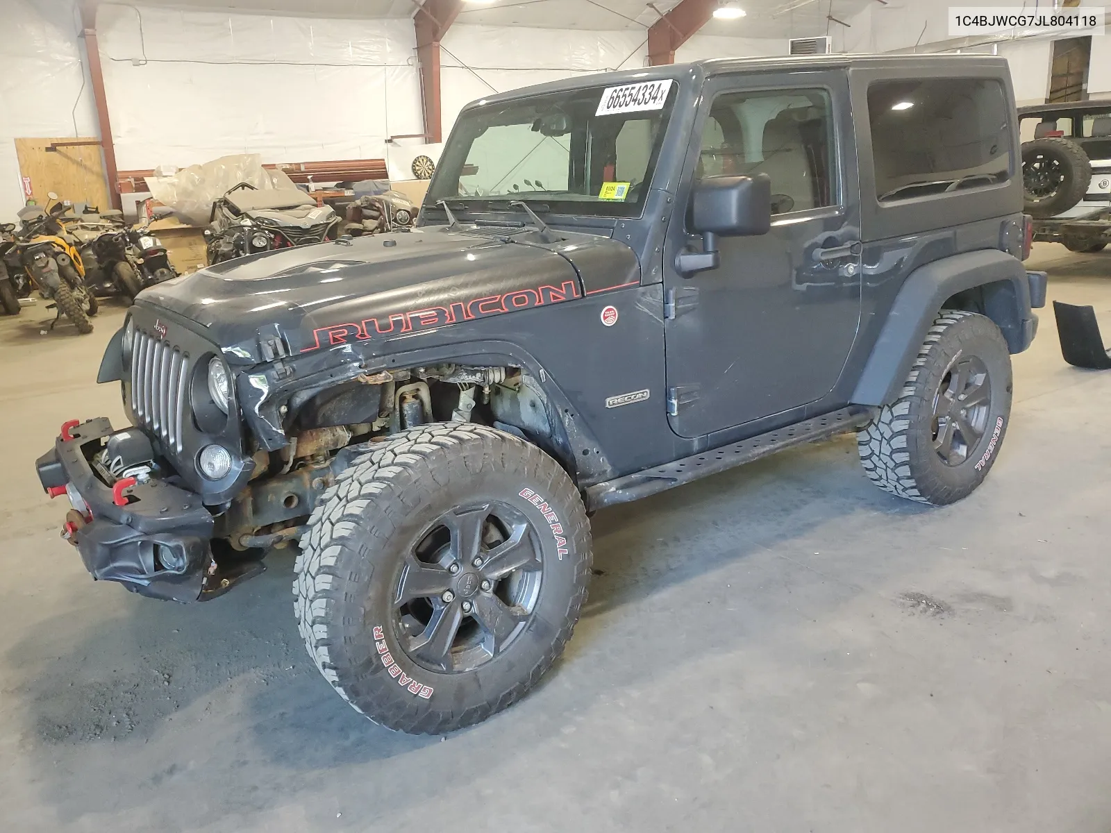 2018 Jeep Wrangler Rubicon VIN: 1C4BJWCG7JL804118 Lot: 66554334