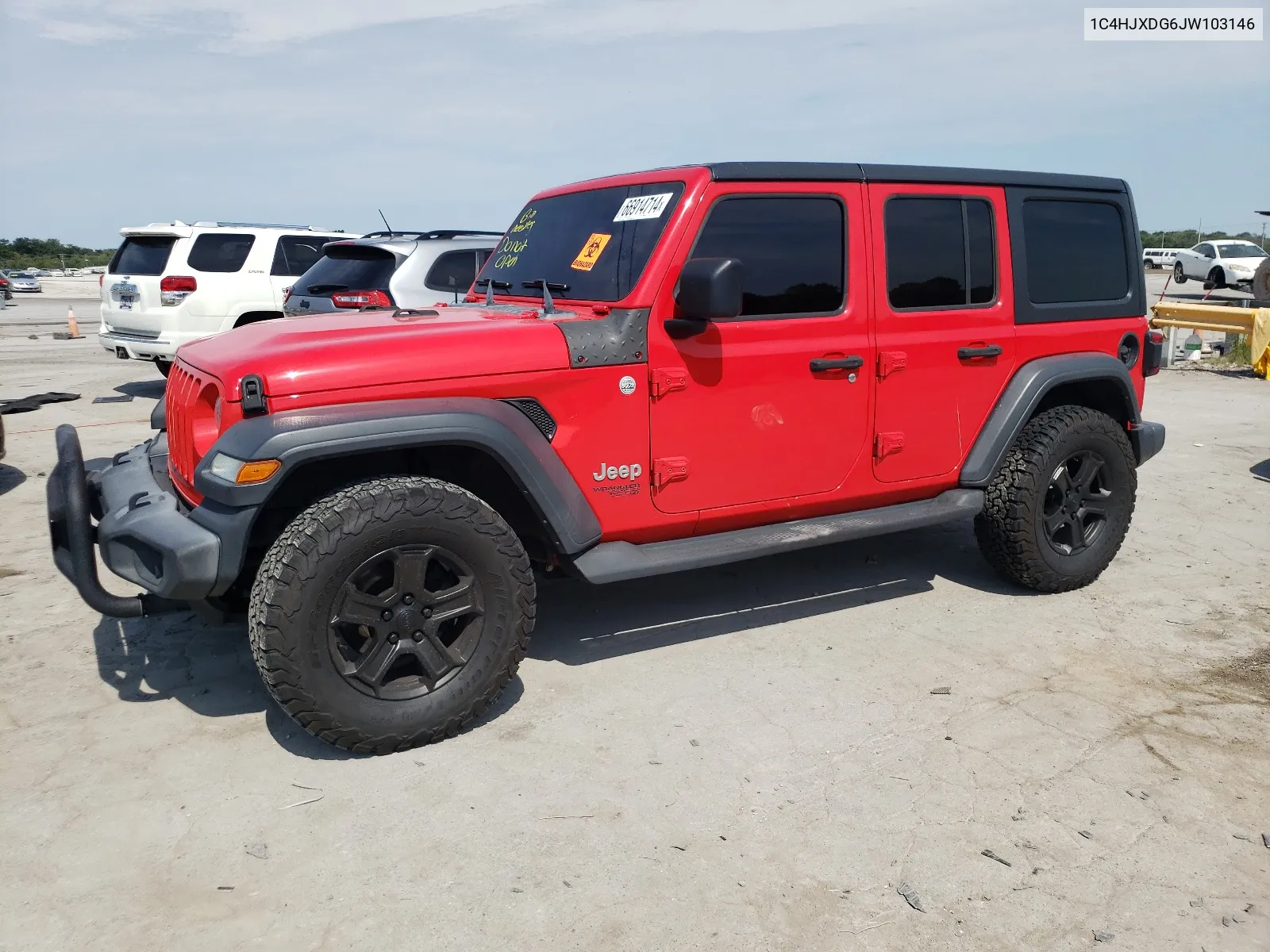 2018 Jeep Wrangler Unlimited Sport VIN: 1C4HJXDG6JW103146 Lot: 66914714