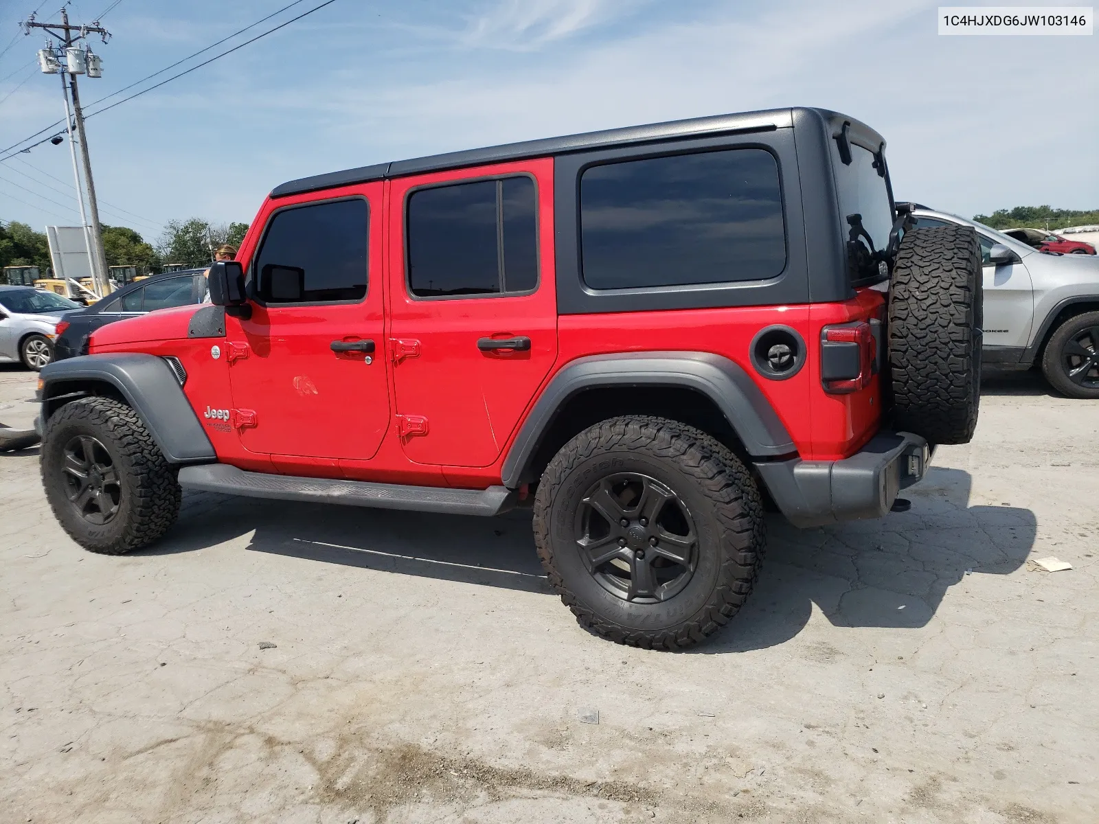 2018 Jeep Wrangler Unlimited Sport VIN: 1C4HJXDG6JW103146 Lot: 66914714