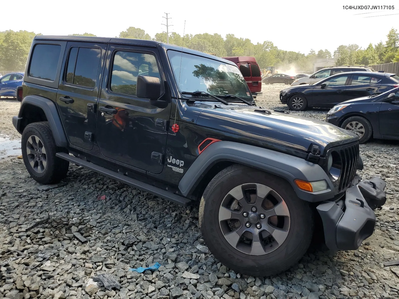 2018 Jeep Wrangler Unlimited Sport VIN: 1C4HJXDG7JW117105 Lot: 67120824