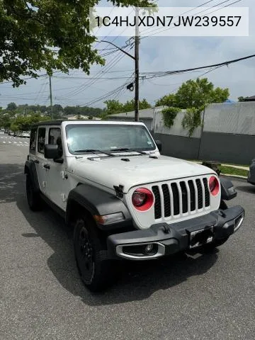 2018 Jeep Wrangler Unlimited Sport VIN: 1C4HJXDN7JW239557 Lot: 67270244