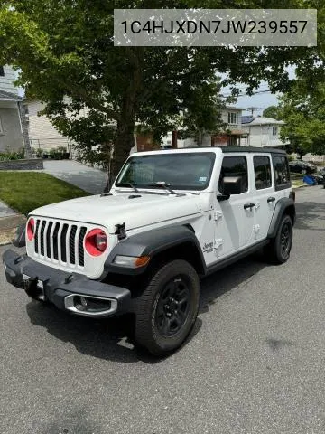 2018 Jeep Wrangler Unlimited Sport VIN: 1C4HJXDN7JW239557 Lot: 67270244