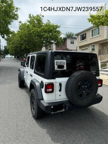 2018 Jeep Wrangler Unlimited Sport VIN: 1C4HJXDN7JW239557 Lot: 67270244