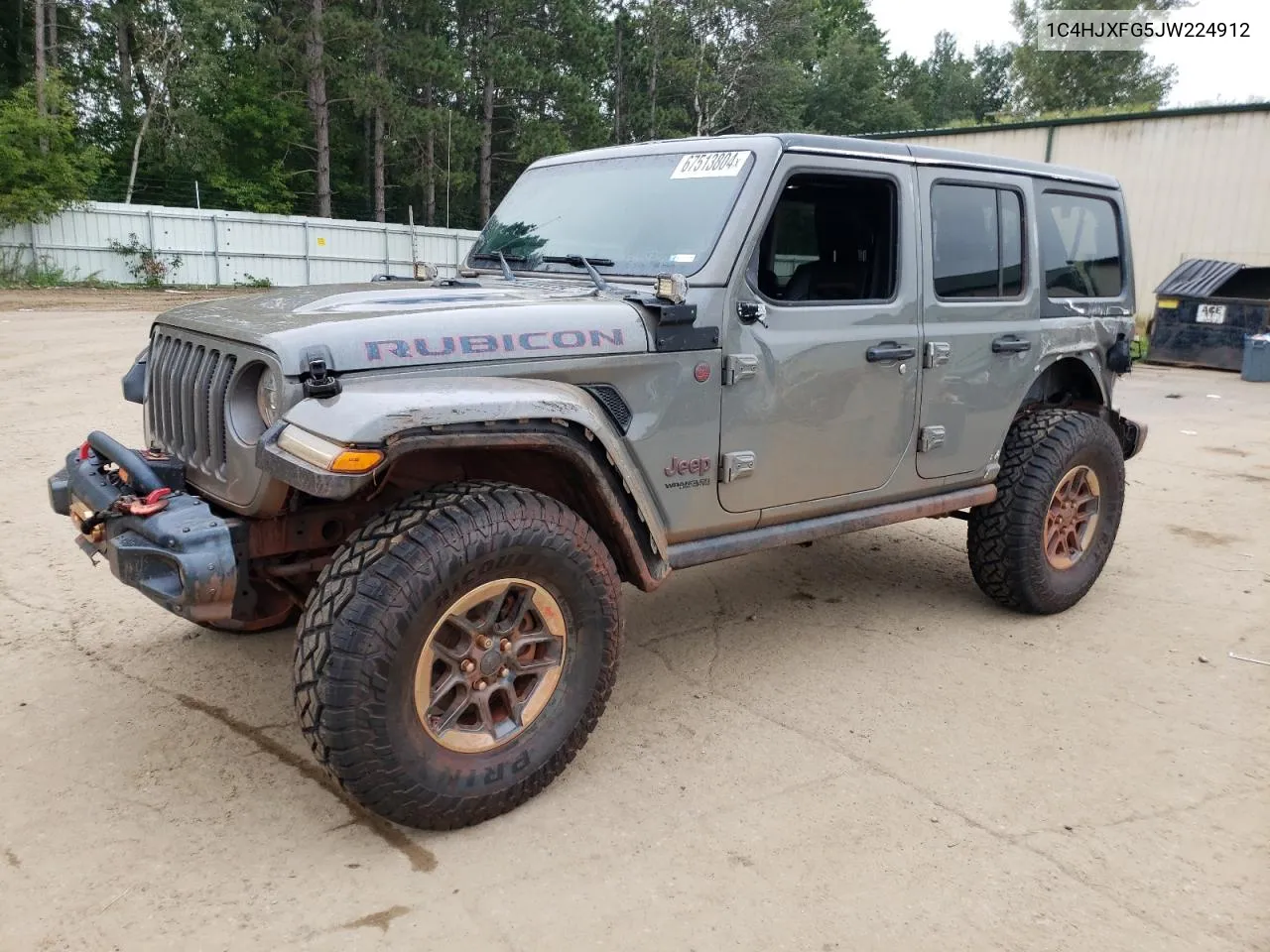 2018 Jeep Wrangler Unlimited Rubicon VIN: 1C4HJXFG5JW224912 Lot: 67513804