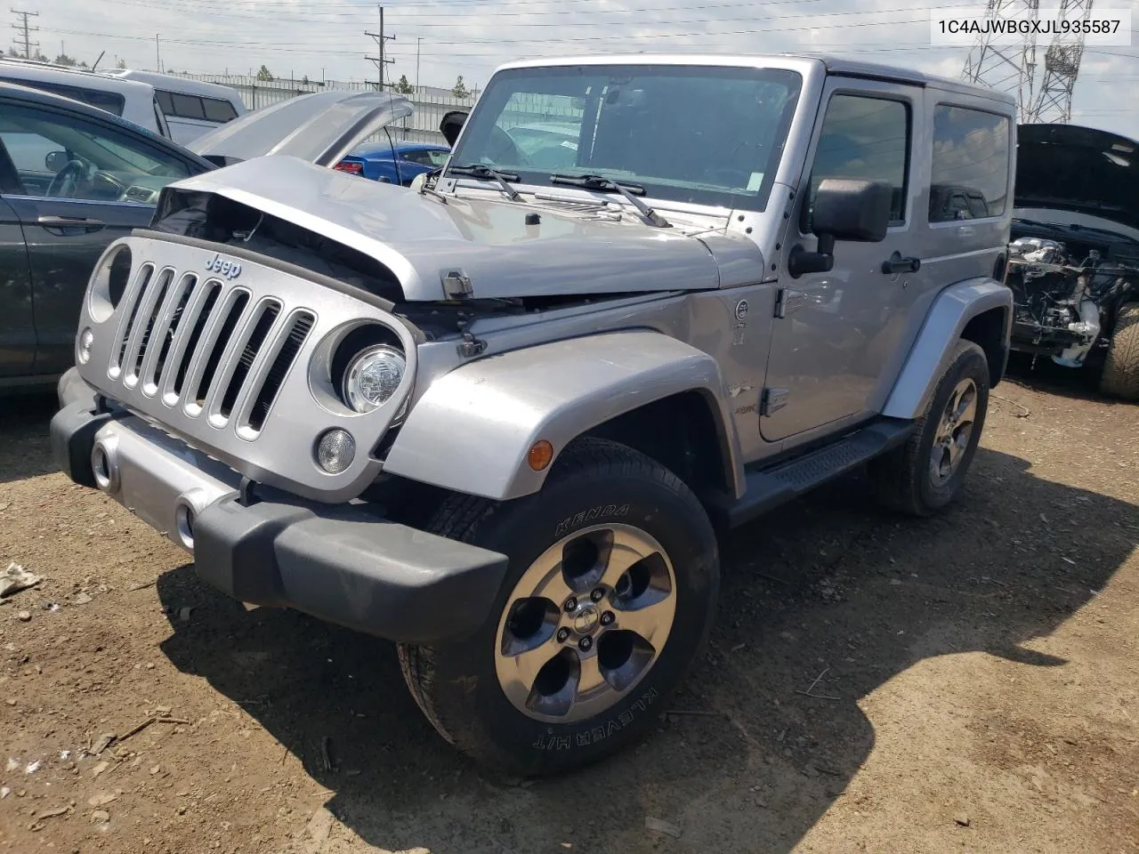 2018 Jeep Wrangler Sahara VIN: 1C4AJWBGXJL935587 Lot: 67796094