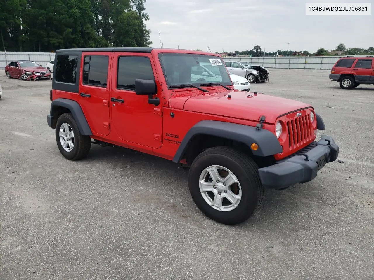 2018 Jeep Wrangler Unlimited Sport VIN: 1C4BJWDG2JL906831 Lot: 68027094