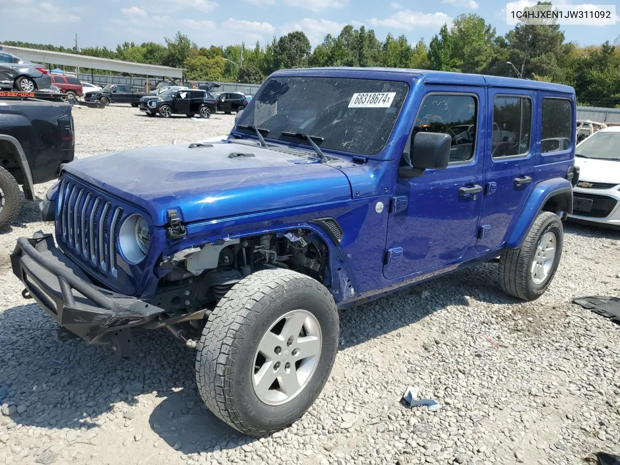 1C4HJXEN1JW311092 2018 Jeep Wrangler Unlimited Sahara