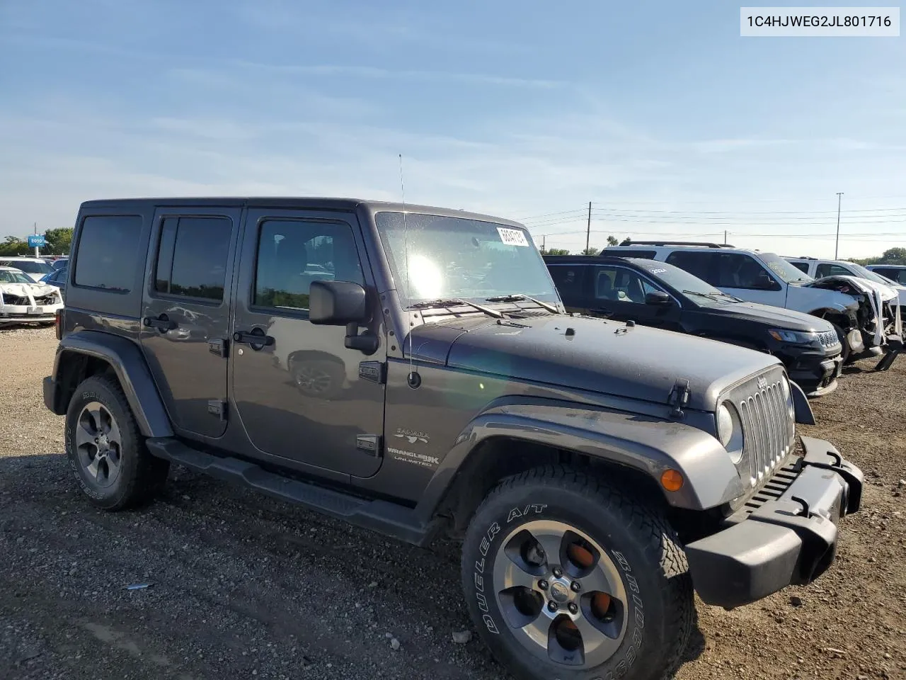 2018 Jeep Wrangler Unlimited Sahara VIN: 1C4HJWEG2JL801716 Lot: 68347134