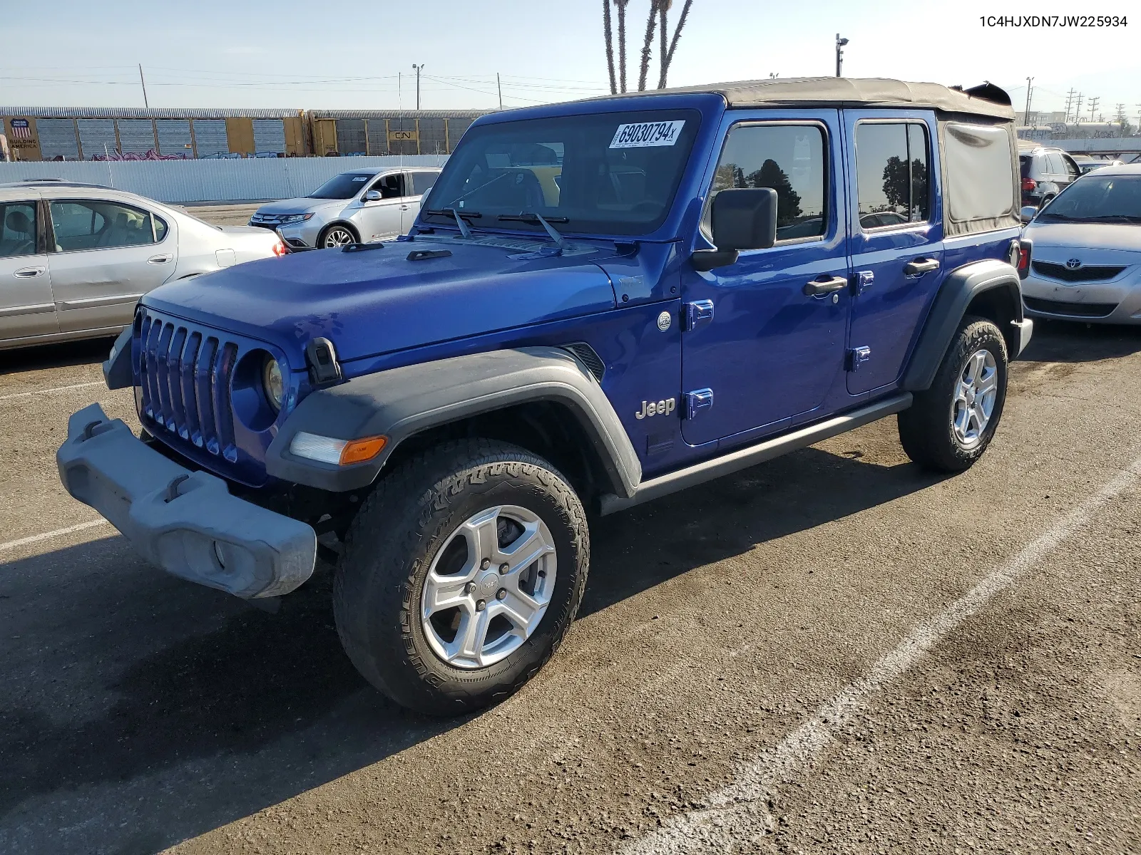 2018 Jeep Wrangler Unlimited Sport VIN: 1C4HJXDN7JW225934 Lot: 69030794