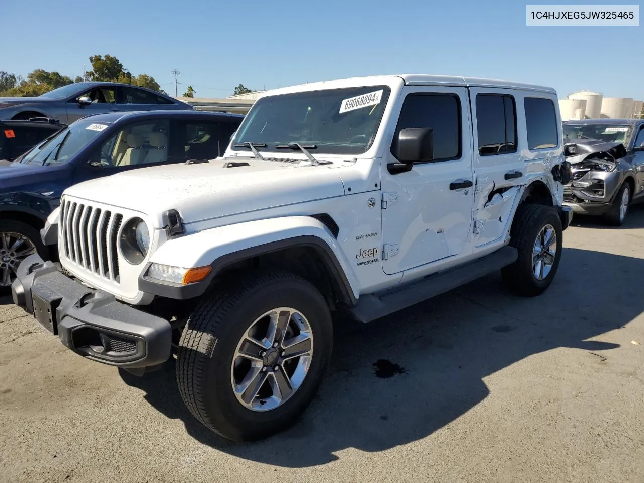 2018 Jeep Wrangler Unlimited Sahara VIN: 1C4HJXEG5JW325465 Lot: 69068894