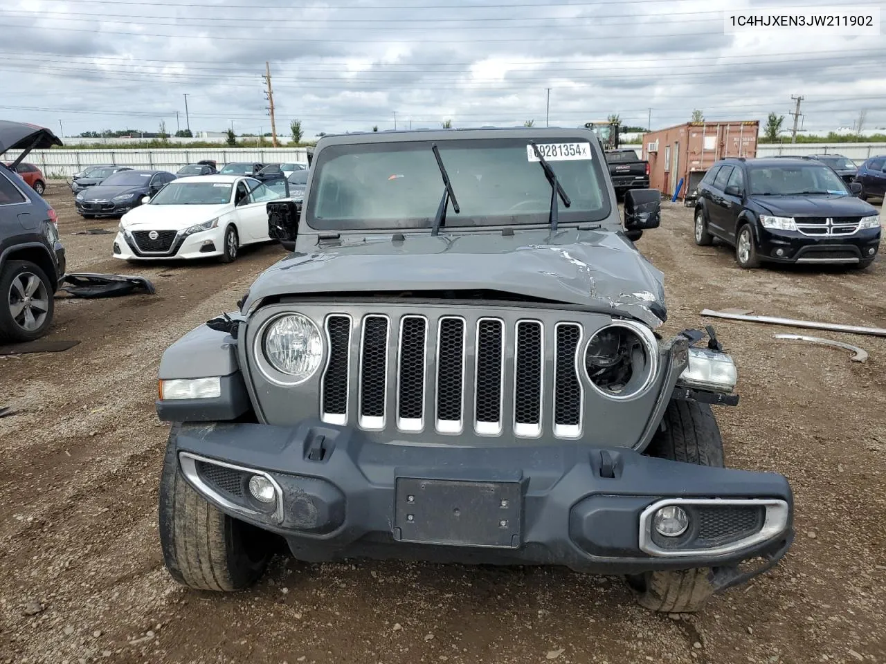 2018 Jeep Wrangler Unlimited Sahara VIN: 1C4HJXEN3JW211902 Lot: 69281354