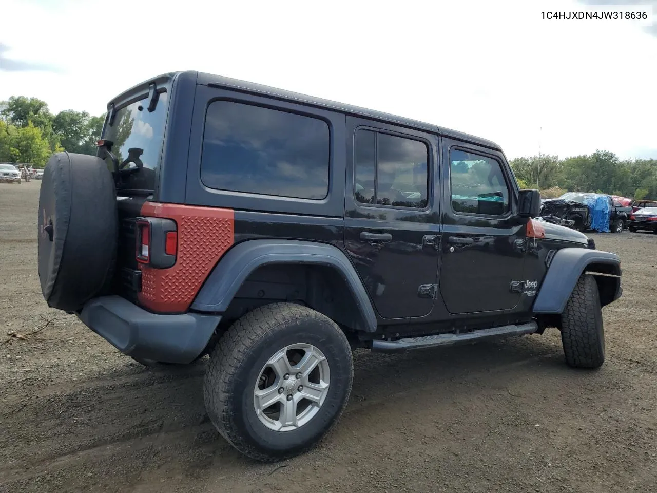 2018 Jeep Wrangler Unlimited Sport VIN: 1C4HJXDN4JW318636 Lot: 69286554