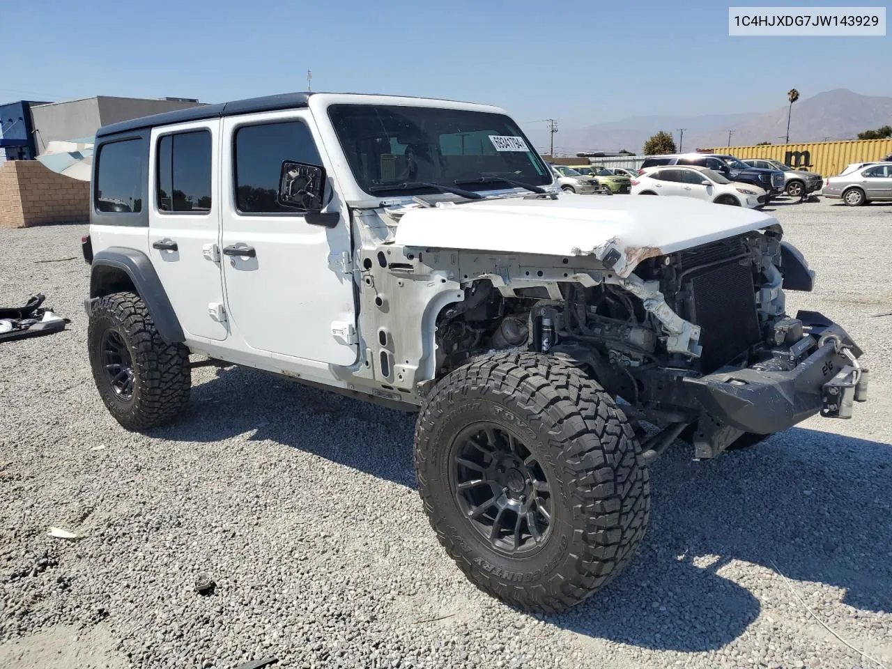 2018 Jeep Wrangler Unlimited Sport VIN: 1C4HJXDG7JW143929 Lot: 69341794