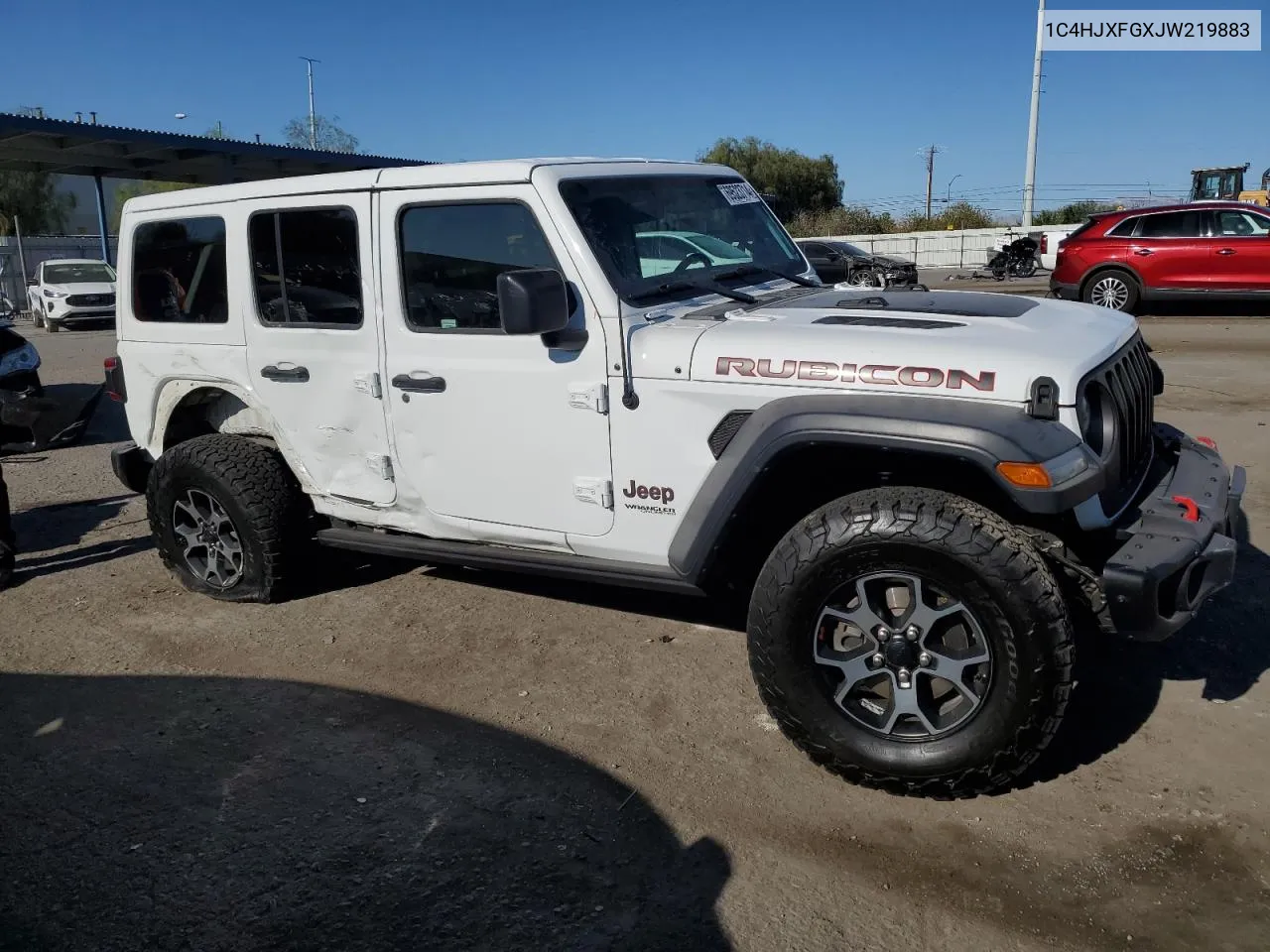 2018 Jeep Wrangler Unlimited Rubicon VIN: 1C4HJXFGXJW219883 Lot: 69523714