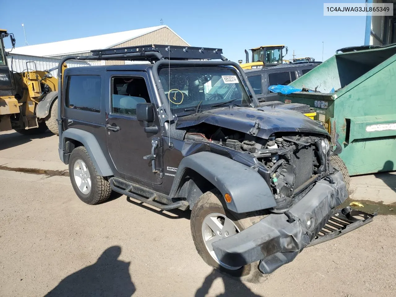 2018 Jeep Wrangler Sport VIN: 1C4AJWAG3JL865349 Lot: 69532314