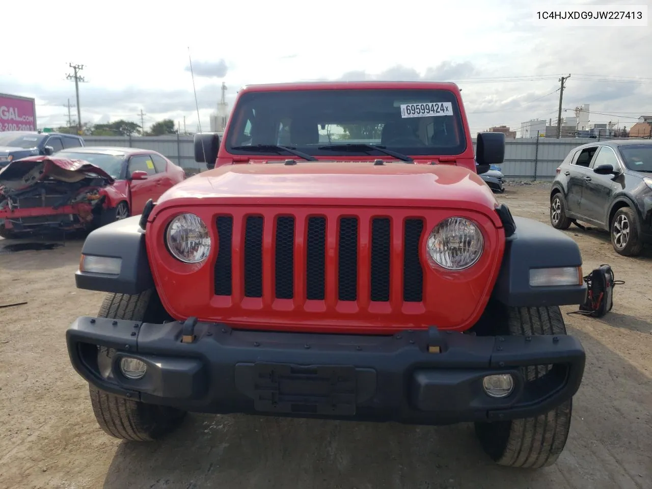 2018 Jeep Wrangler Unlimited Sport VIN: 1C4HJXDG9JW227413 Lot: 69599424