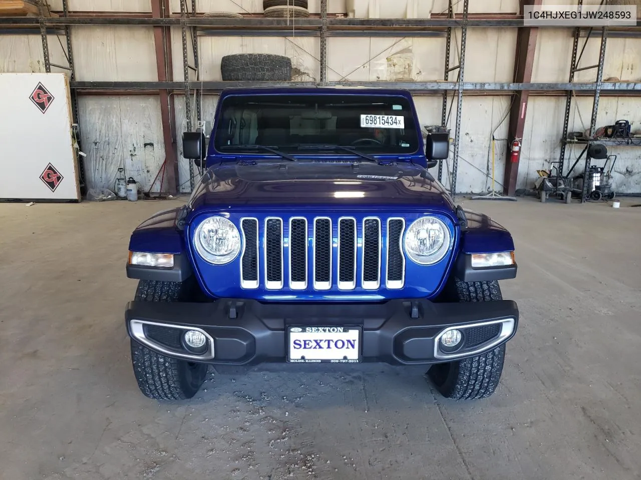 2018 Jeep Wrangler Unlimited Sahara VIN: 1C4HJXEG1JW248593 Lot: 69815434