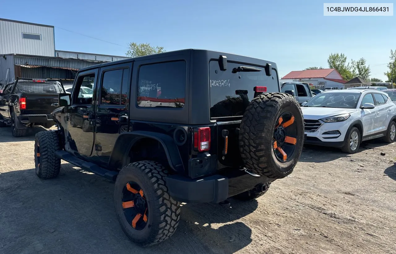 2018 Jeep Wrangler Unlimited Sport VIN: 1C4BJWDG4JL866431 Lot: 69940554