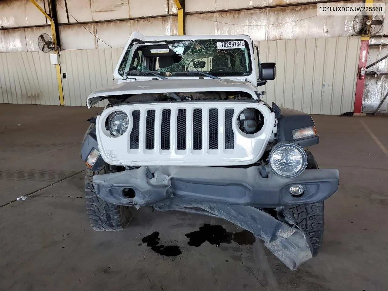 2018 Jeep Wrangler Unlimited Sport VIN: 1C4HJXDG6JW225568 Lot: 70299134