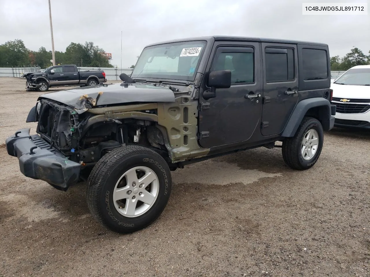 2018 Jeep Wrangler Unlimited Sport VIN: 1C4BJWDG5JL891712 Lot: 70742224