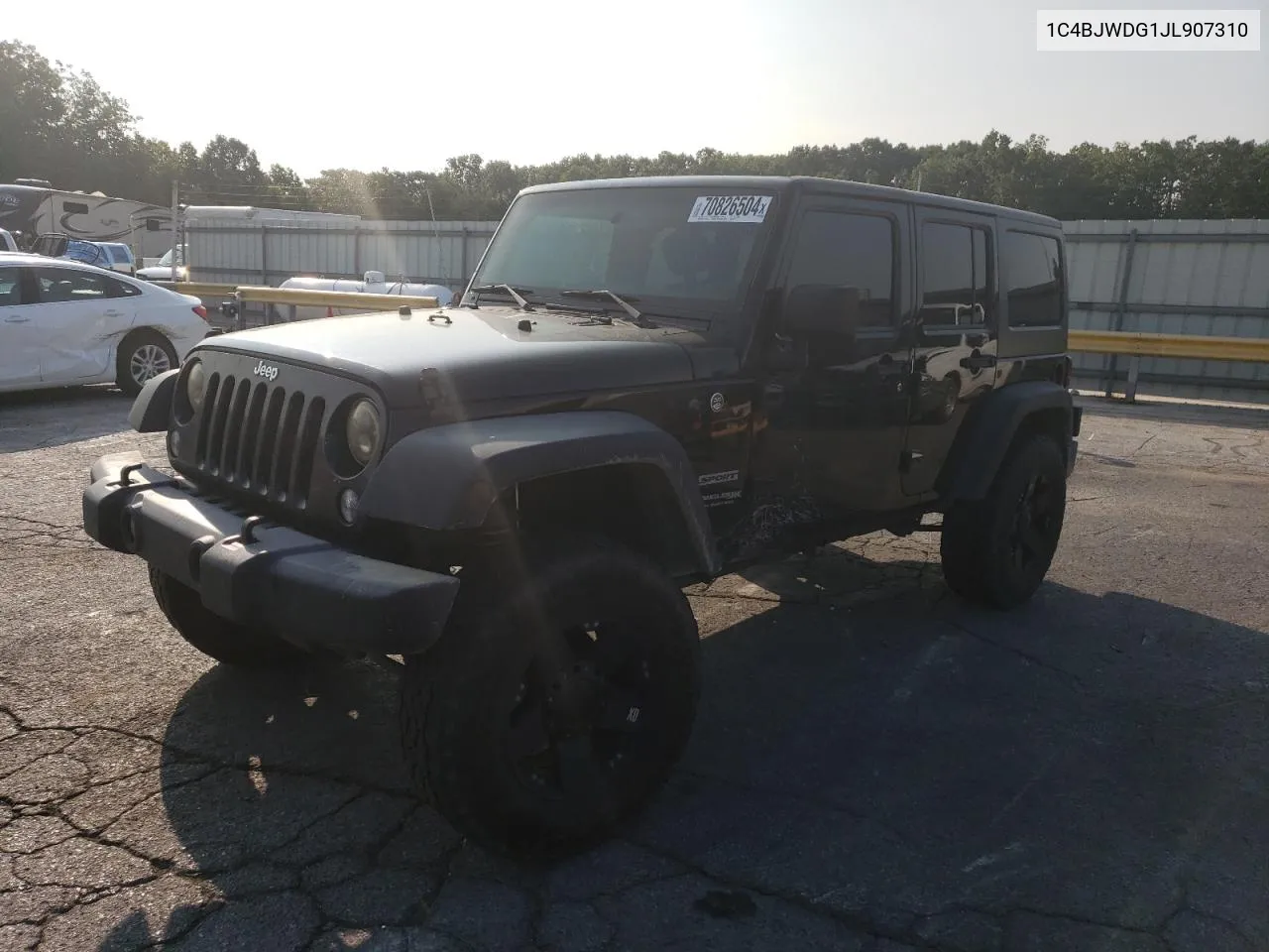 2018 Jeep Wrangler Unlimited Sport VIN: 1C4BJWDG1JL907310 Lot: 70826504