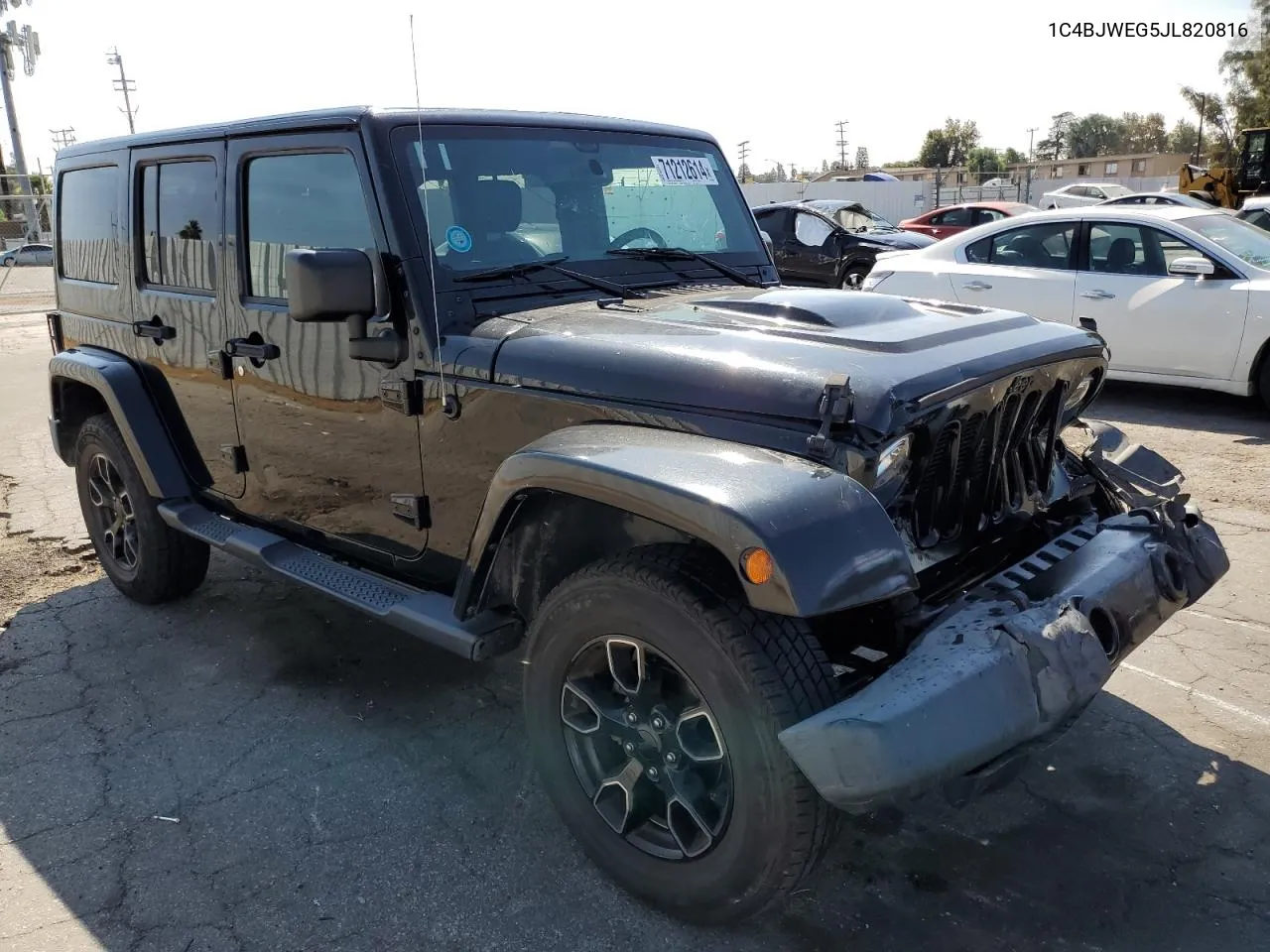 2018 Jeep Wrangler Unlimited Sahara VIN: 1C4BJWEG5JL820816 Lot: 71212614