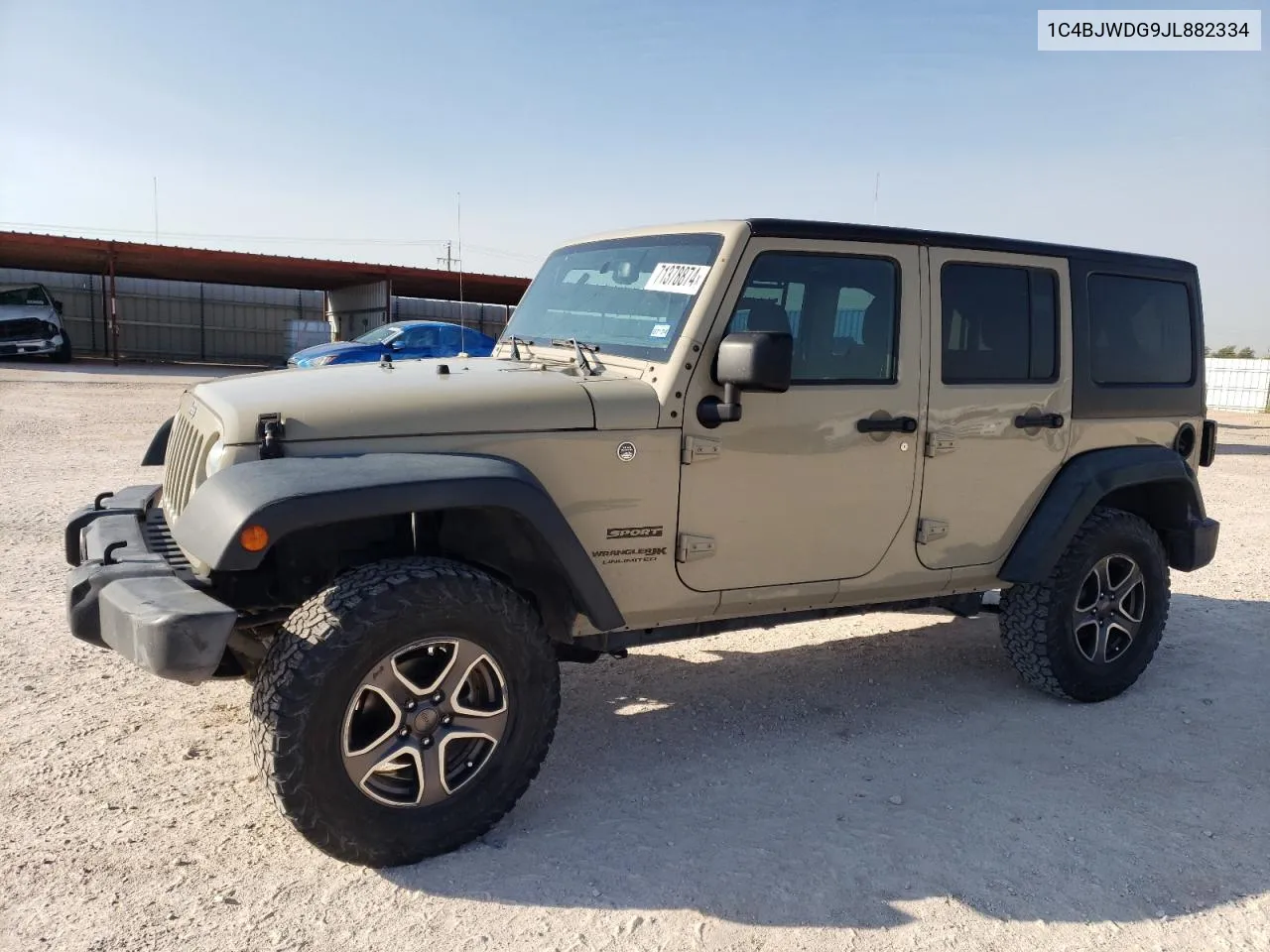 2018 Jeep Wrangler Unlimited Sport VIN: 1C4BJWDG9JL882334 Lot: 71378874