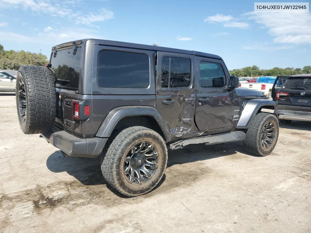 2018 Jeep Wrangler Unlimited Sahara VIN: 1C4HJXEG1JW122945 Lot: 71480574