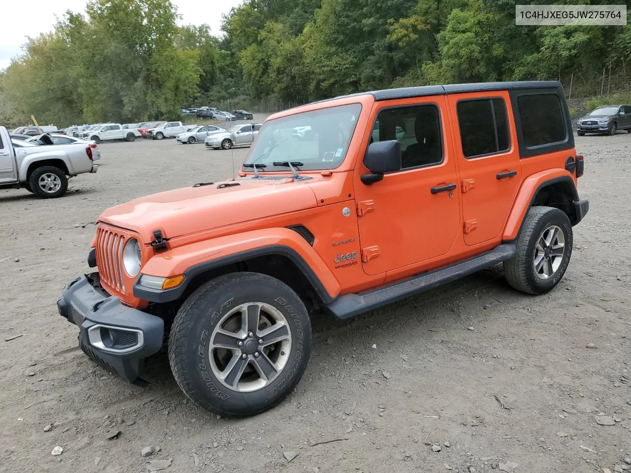 2018 Jeep Wrangler Unlimited Sahara VIN: 1C4HJXEG5JW275764 Lot: 71931984