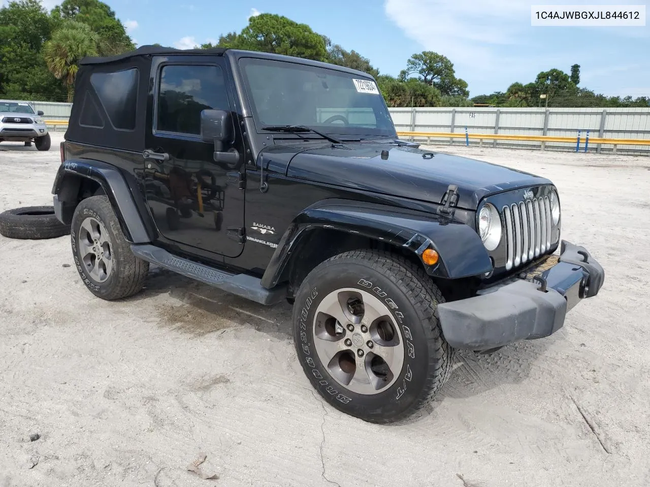 2018 Jeep Wrangler Sahara VIN: 1C4AJWBGXJL844612 Lot: 72219634