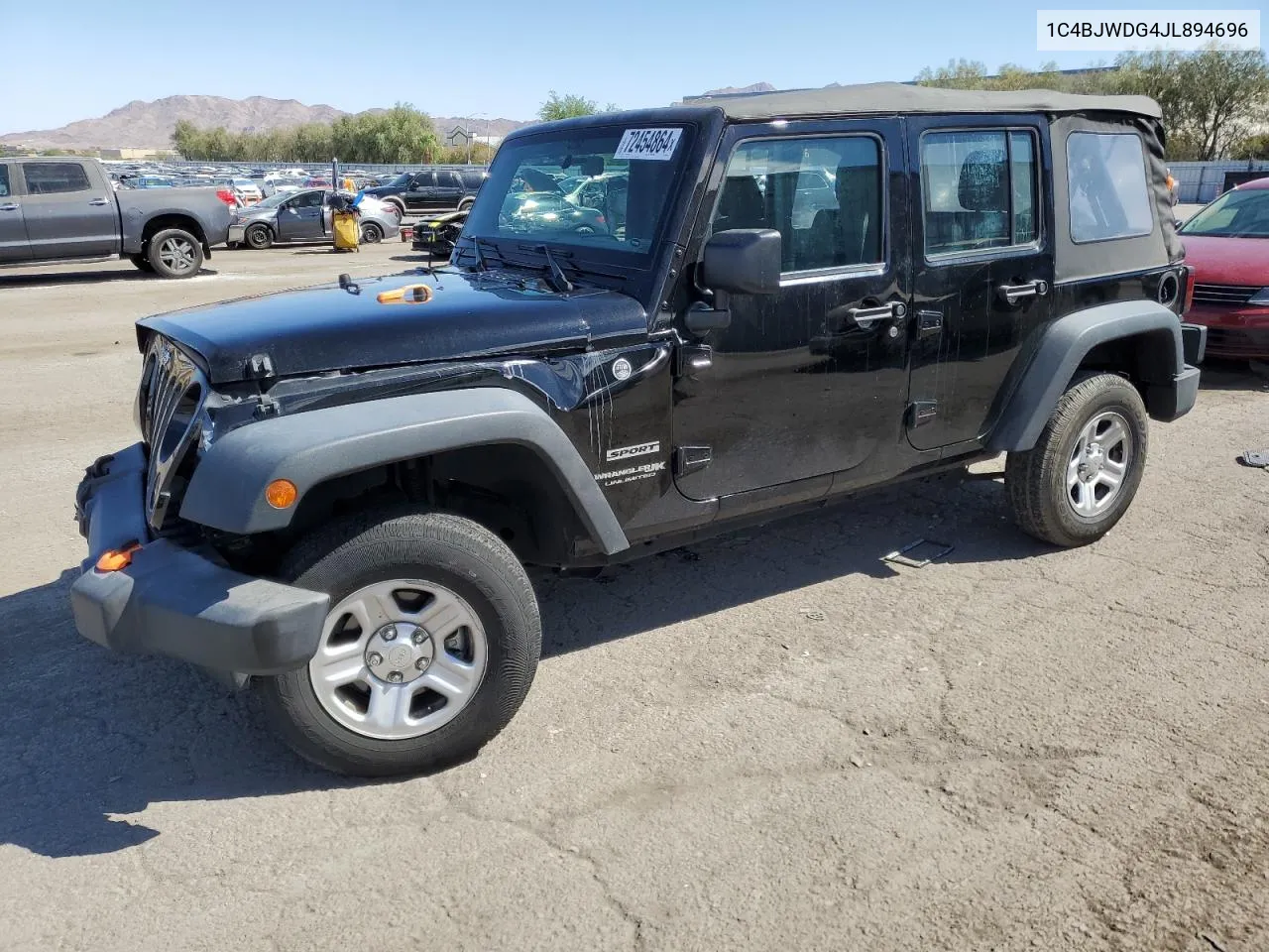 1C4BJWDG4JL894696 2018 Jeep Wrangler Unlimited Sport