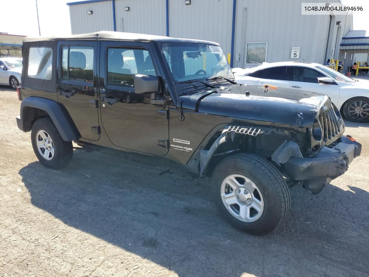 2018 Jeep Wrangler Unlimited Sport VIN: 1C4BJWDG4JL894696 Lot: 72454864