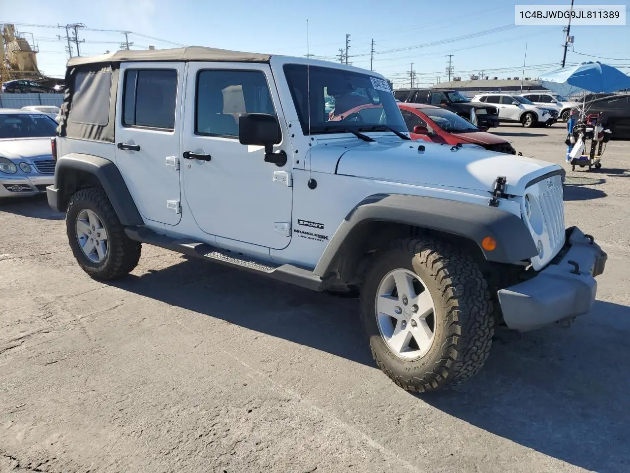 1C4BJWDG9JL811389 2018 Jeep Wrangler Unlimited Sport