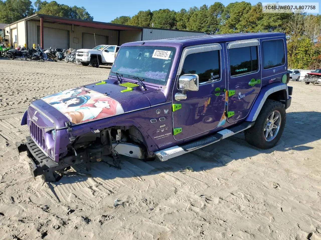 1C4BJWEG7JL807758 2018 Jeep Wrangler Unlimited Sahara