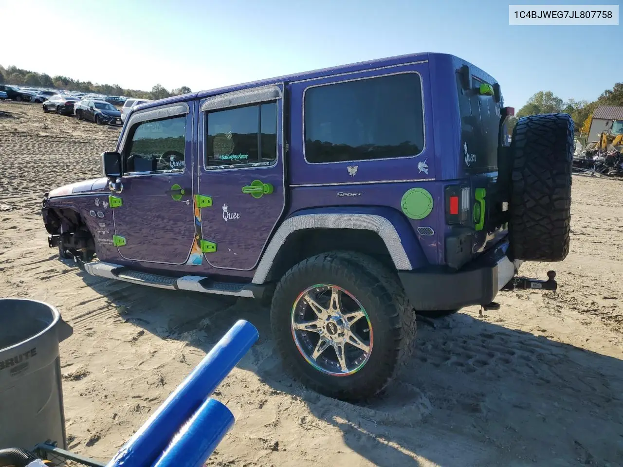 1C4BJWEG7JL807758 2018 Jeep Wrangler Unlimited Sahara