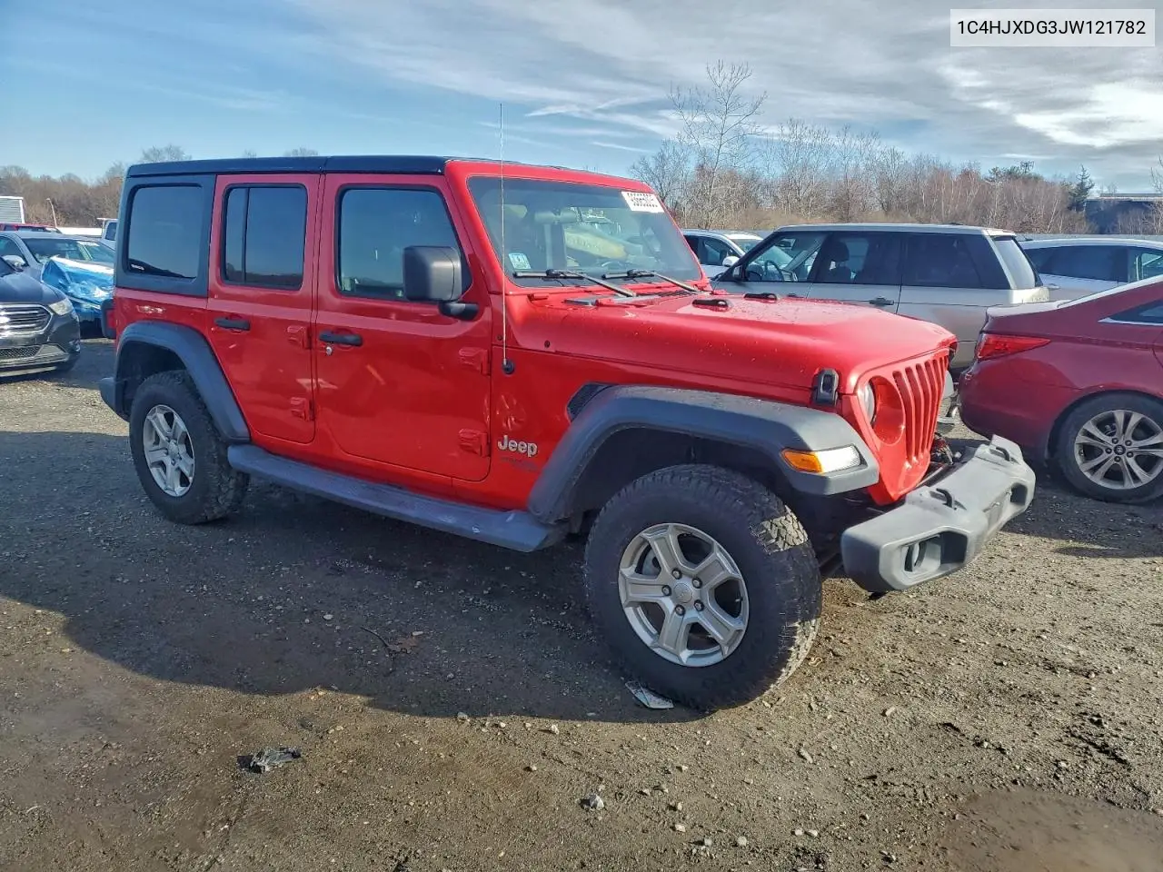1C4HJXDG3JW121782 2018 Jeep Wrangler Unlimited Sport