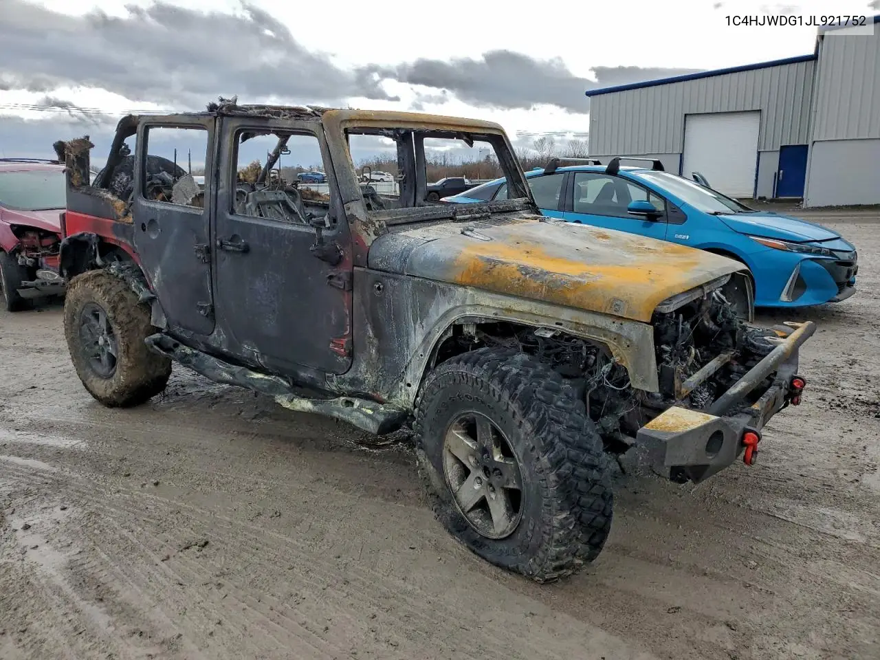1C4HJWDG1JL921752 2018 Jeep Wrangler Unlimited Sport