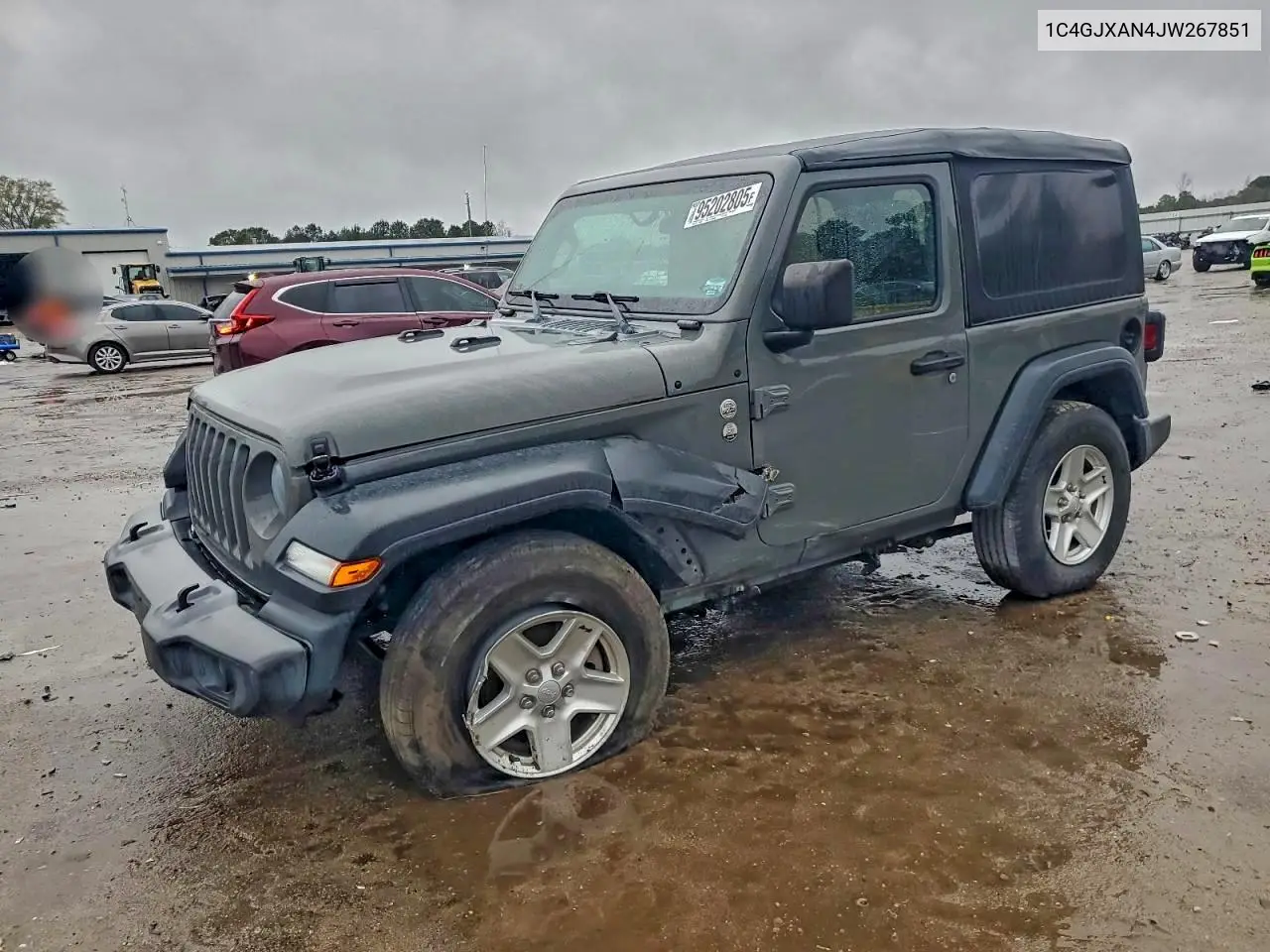 1C4GJXAN4JW267851 2018 Jeep Wrangler Sport
