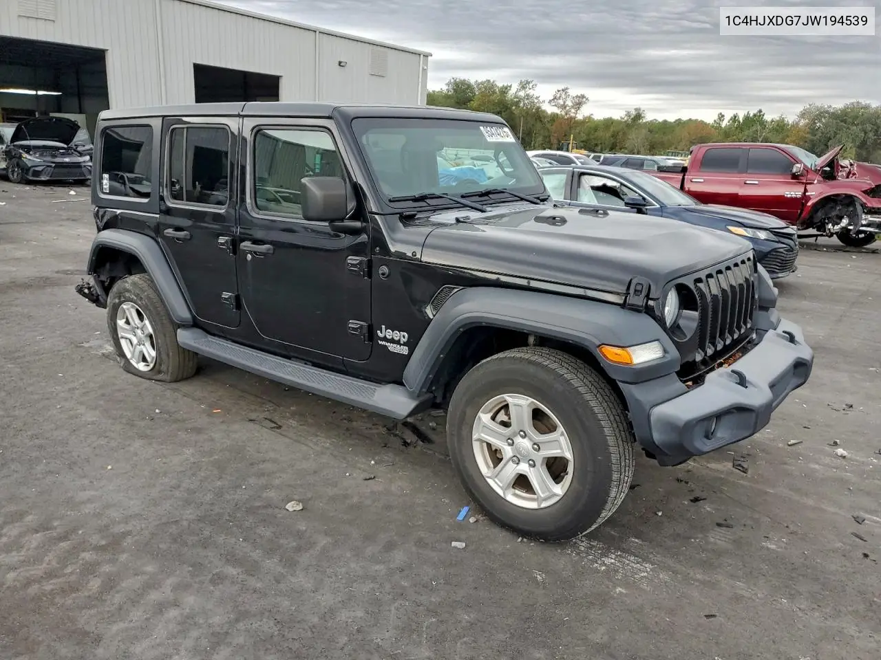 1C4HJXDG7JW194539 2018 Jeep Wrangler Unlimited Sport