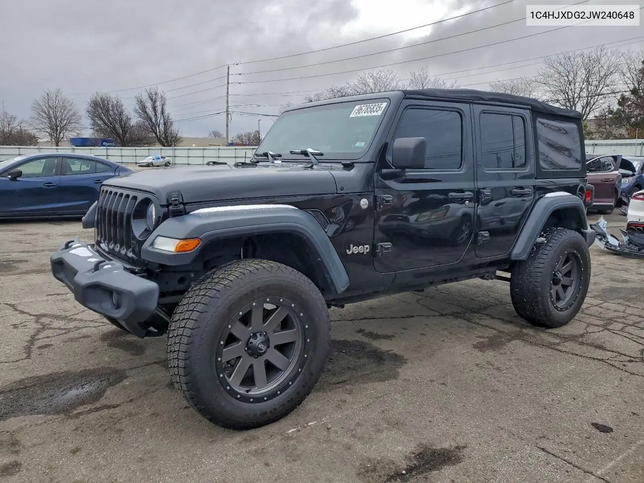 1C4HJXDG2JW240648 2018 Jeep Wrangler Unlimited Sport