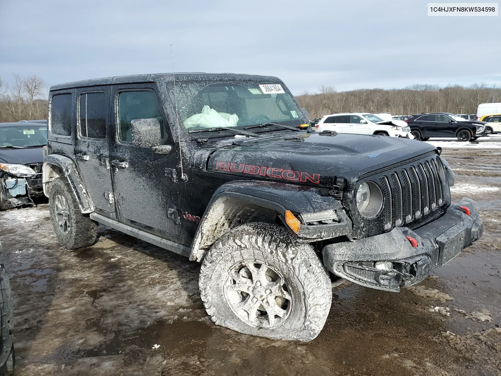 2019 Jeep Wrangler Unlimited Rubicon VIN: 1C4HJXFN8KW534598 Lot: 38841804