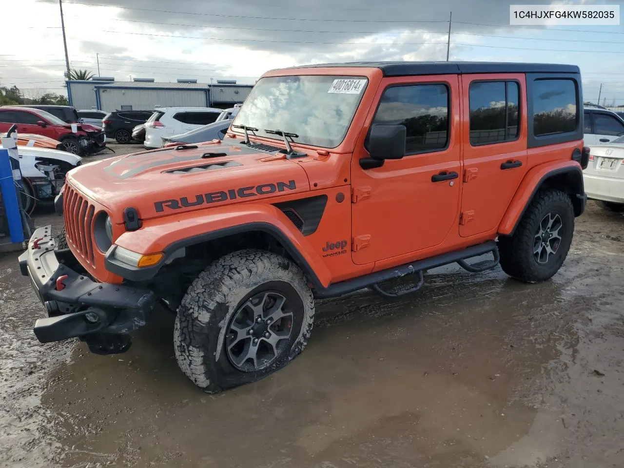 2019 Jeep Wrangler Unlimited Rubicon VIN: 1C4HJXFG4KW582035 Lot: 40016814