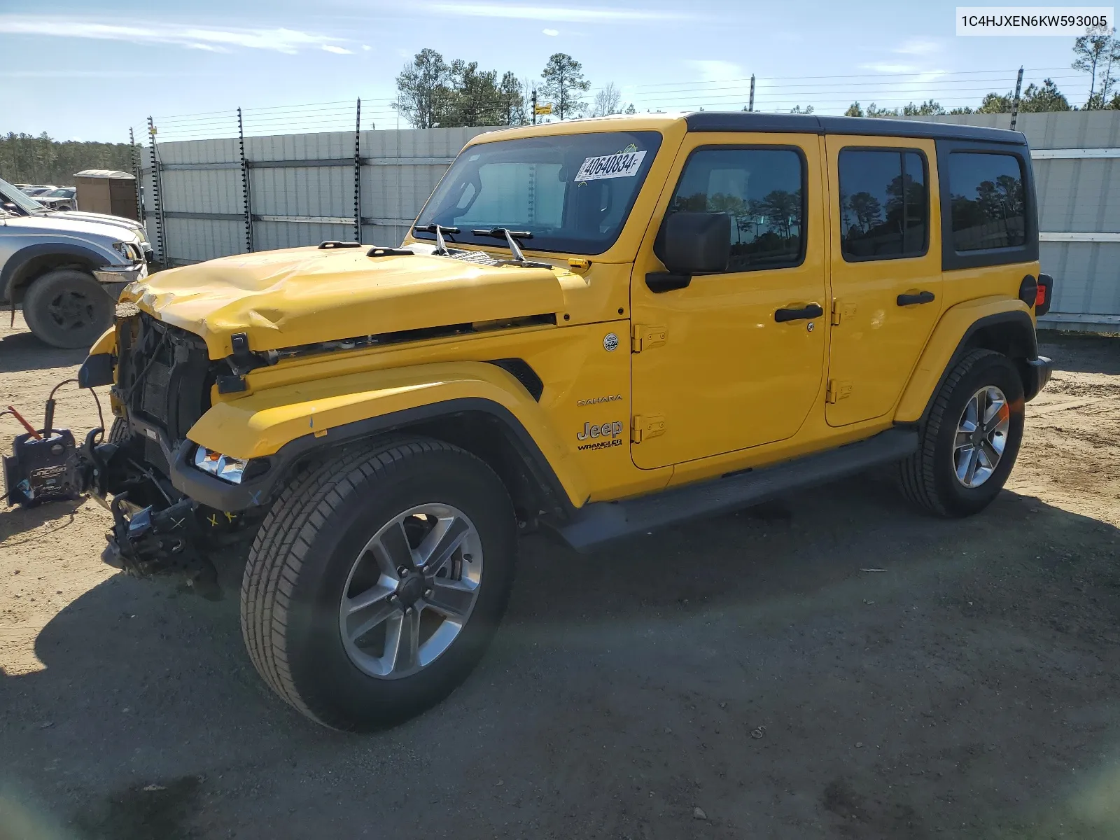 2019 Jeep Wrangler Unlimited Sahara VIN: 1C4HJXEN6KW593005 Lot: 40640834