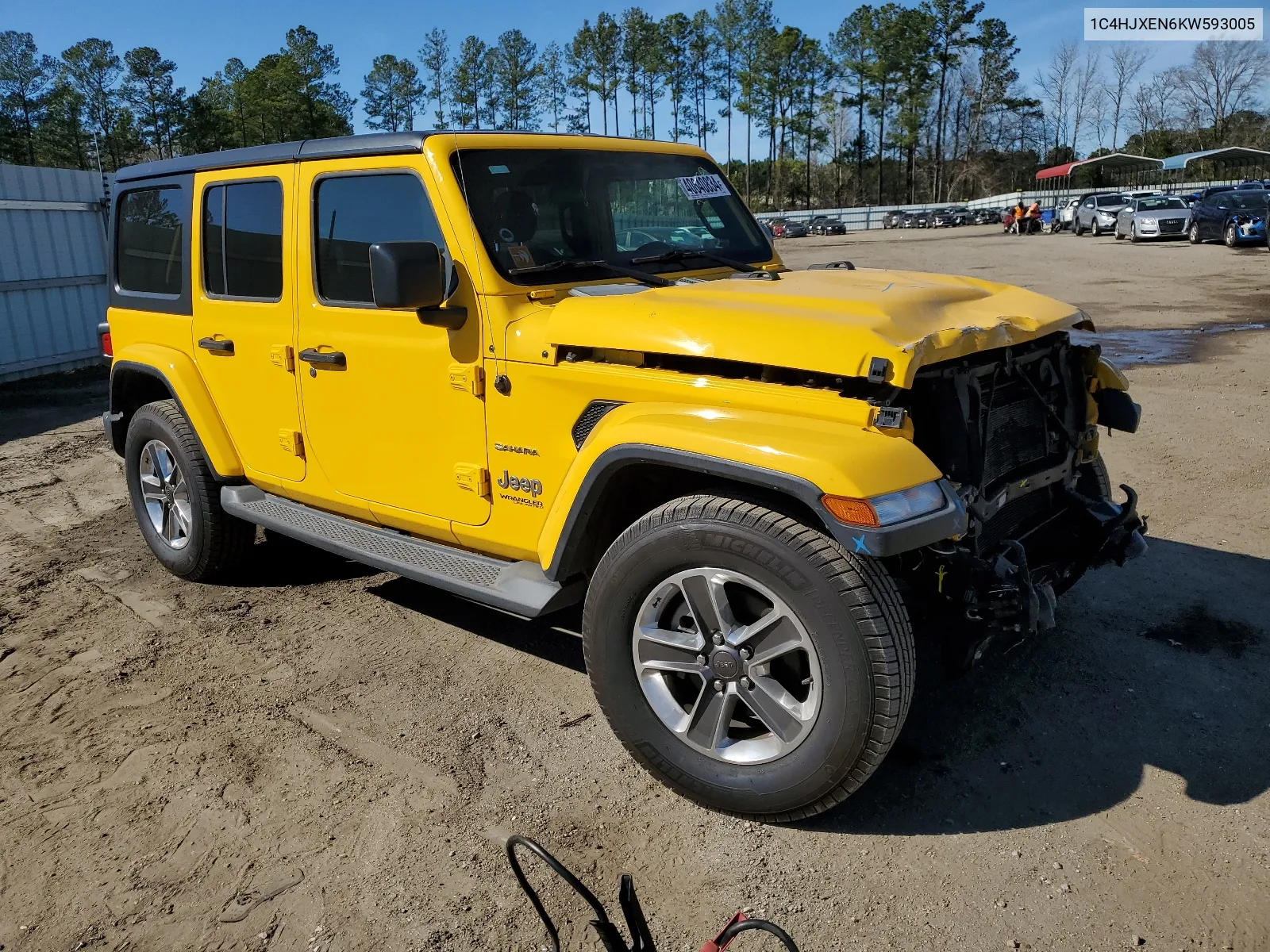 2019 Jeep Wrangler Unlimited Sahara VIN: 1C4HJXEN6KW593005 Lot: 40640834