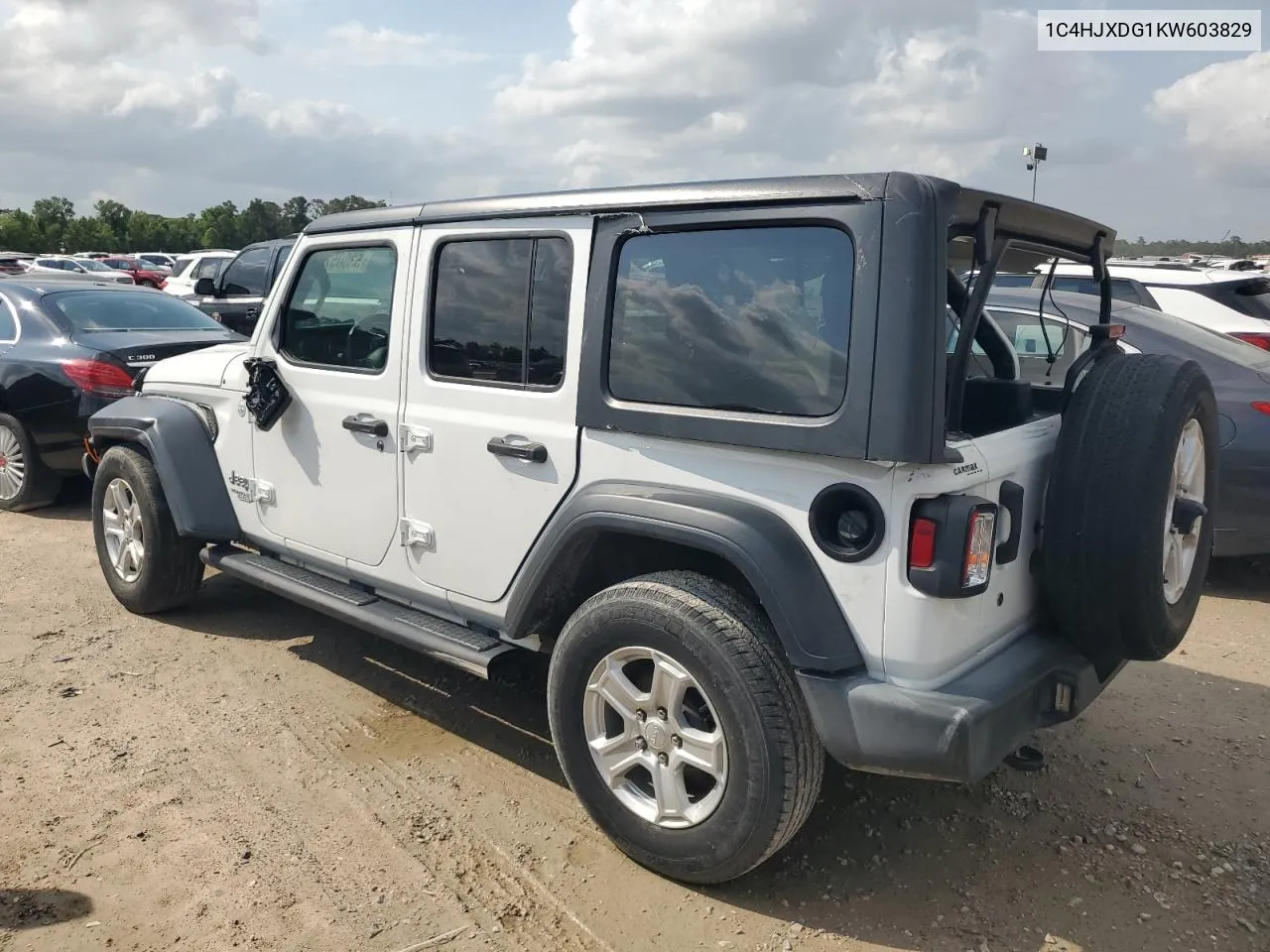 2019 Jeep Wrangler Unlimited Sport VIN: 1C4HJXDG1KW603829 Lot: 53805794