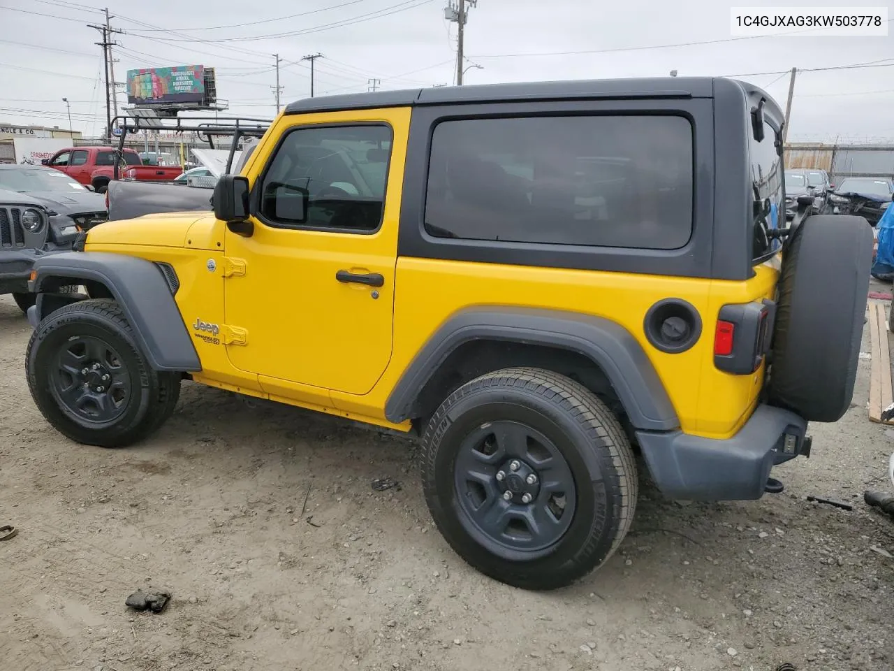 2019 Jeep Wrangler Sport VIN: 1C4GJXAG3KW503778 Lot: 54397334