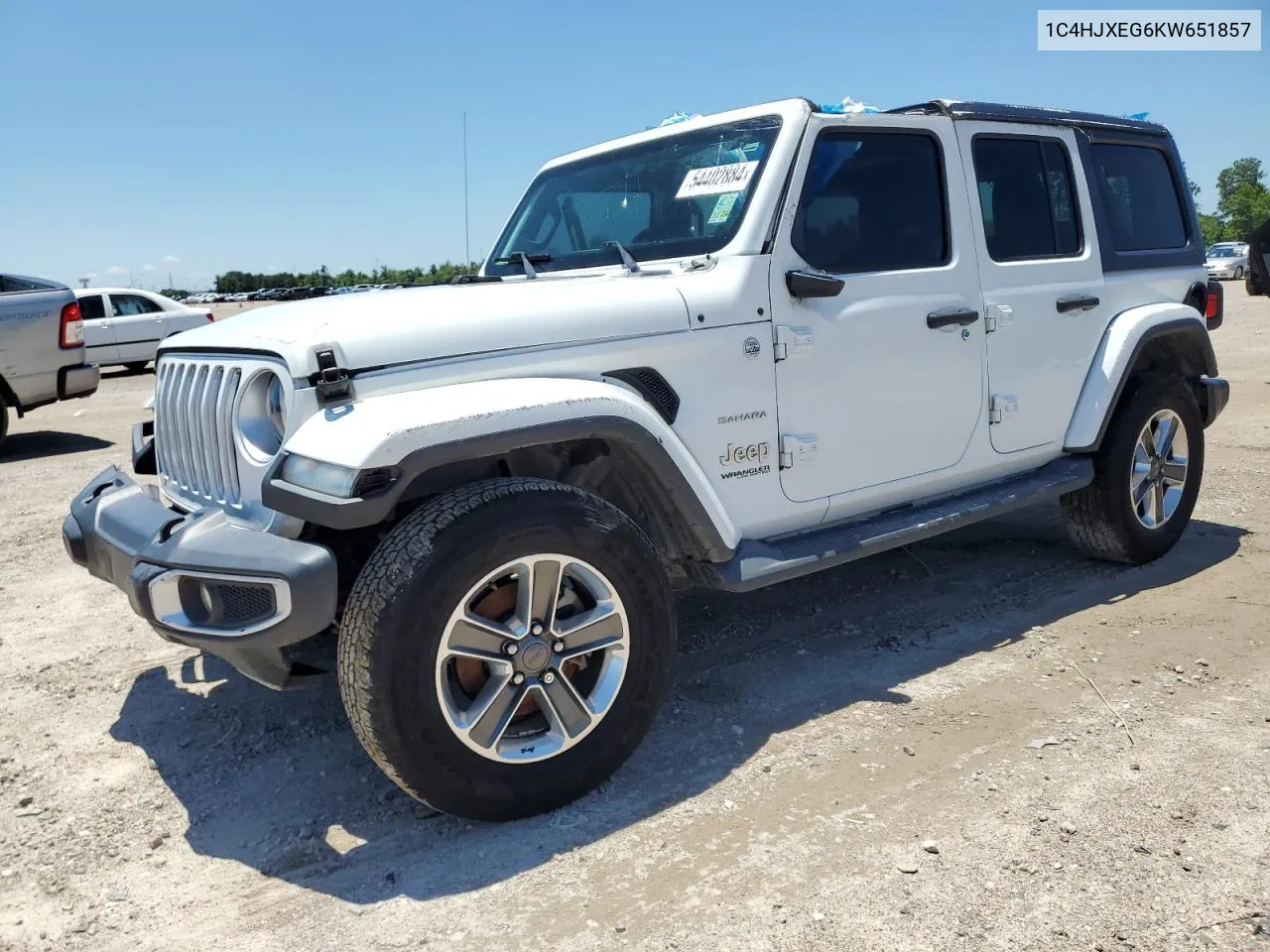 2019 Jeep Wrangler Unlimited Sahara VIN: 1C4HJXEG6KW651857 Lot: 54402884